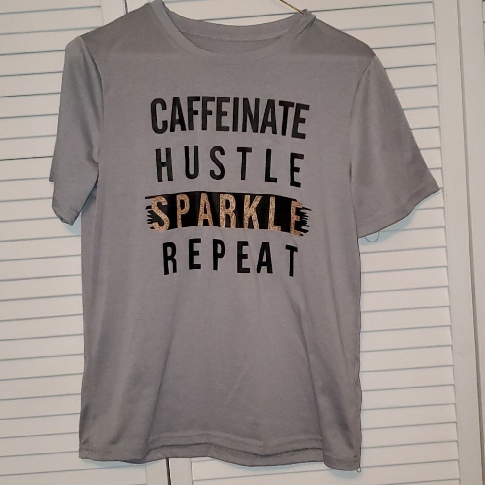 Womens Small Gray Polyester tshirt